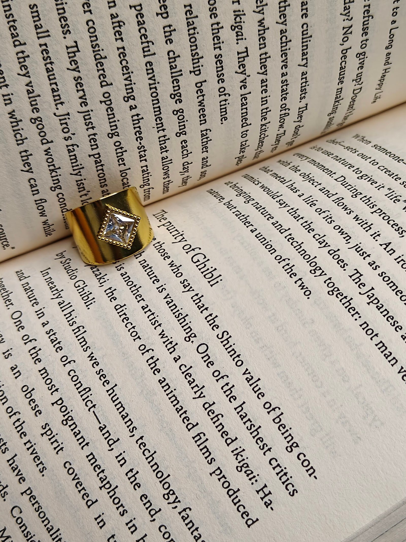 Skarra "Goldframe Crest" Bold Square Ring