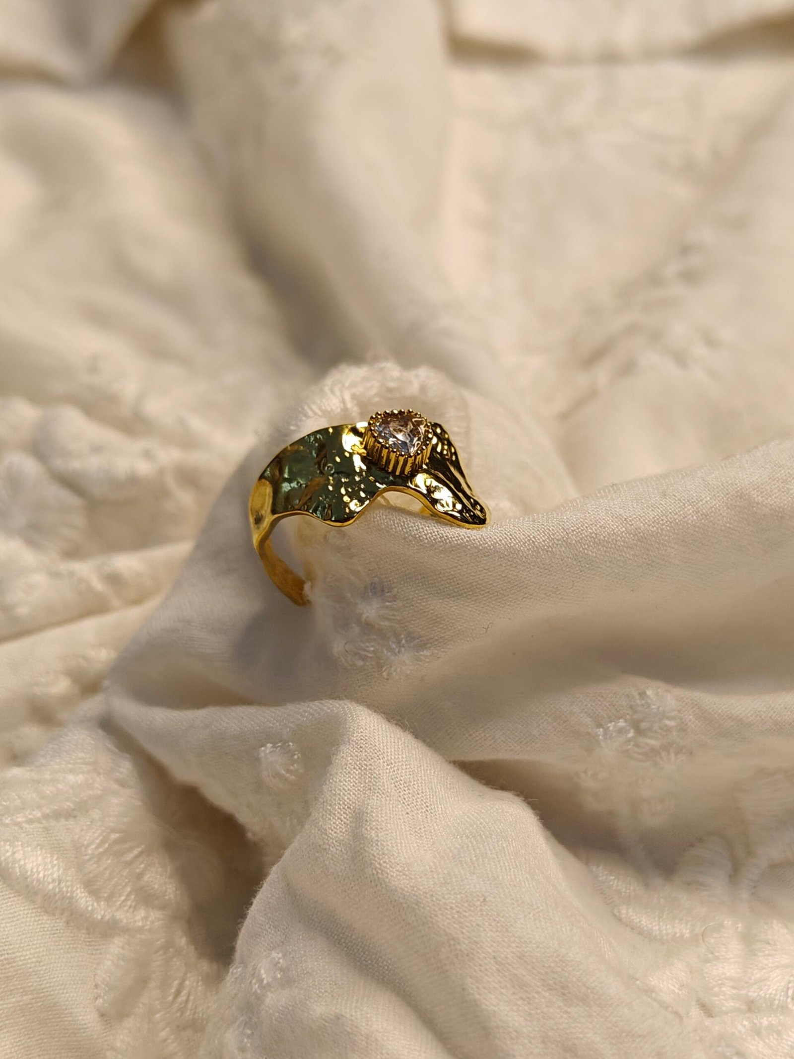 Skarra "Molten Crest" Gold-Plated Ring