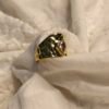 Skarra "Eclipse Drop" Textured Gold-Plated Ring