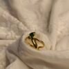 Skarra "Verdant Orbit" Twisted Gold-Plated Ring